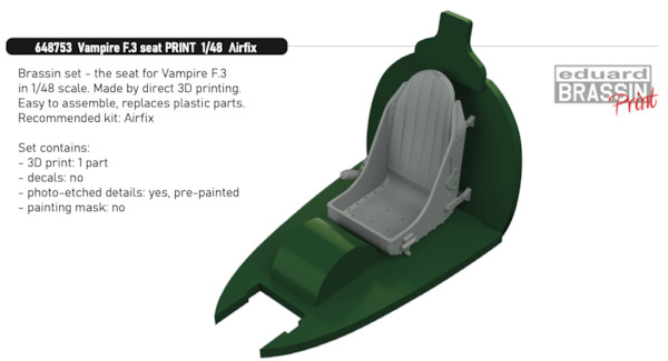 Vampire F3 seats (Airfix) E648753