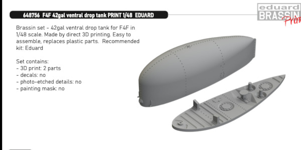 Grumman F4F Wildcat 42 Gallon droptank (Eduard) E648756