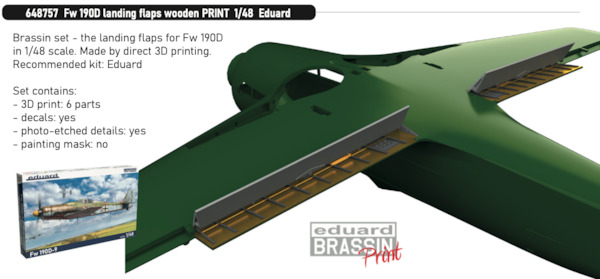 Focke Wulf Fw190D Wooden Landing Flaps (Eduard)  E648757