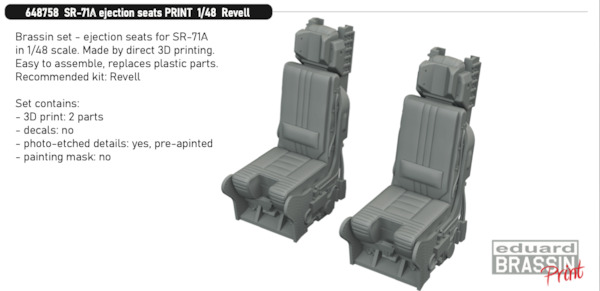 SR71A Blackbird Ejection seats (Revell) E648758