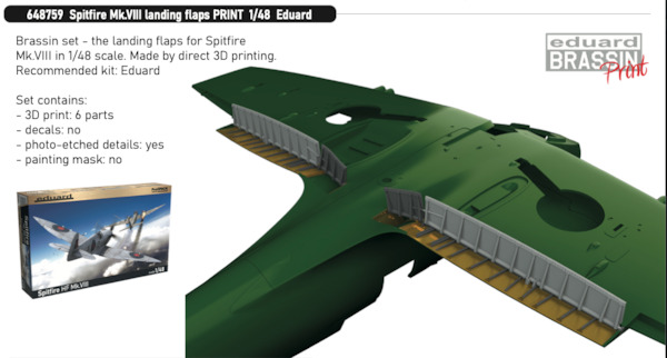 Supermarine Spitfire MKVIII Landing Flaps (Eduard) E648759