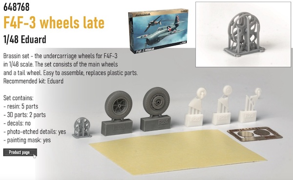 Grumman F4F-3 Wildcat Wheels -Late- (Eduard) E648768