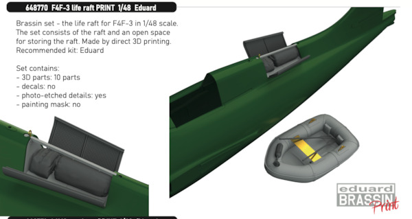 Grumman F4F-3 Wildcat  Life raft (Eduard)  E648770