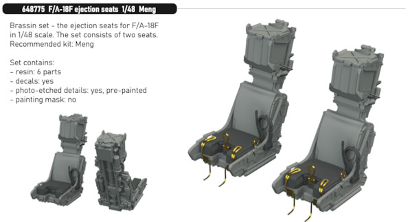 F/A18F Super Hornet Ejection Seats (Meng) E648775