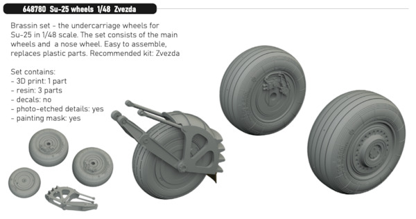 Sukhoi Su25 Frogfoot Wheels (Zvezda) E648780