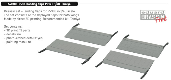 P38J Lightning landing Flaps (Tamiya) E648783