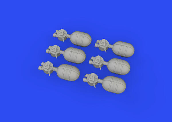 WWII USAAF oxygen cylinders A4 (6x) E648796