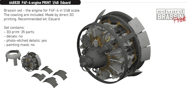 Grumman F4F-4 Wildcat Engine (Eduard)  E648828