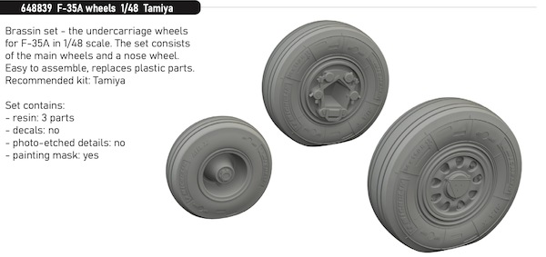 F35A Lightning II Wheels (Tamiya)  E648839