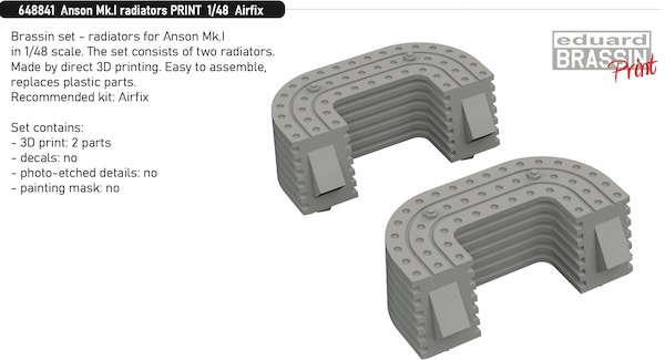 Avro Anson MK1 Radiators (Airfix) E648841