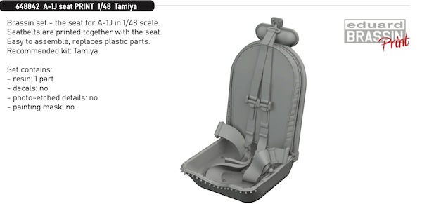 Douglas A1J Skyraider Seat (Tamiya) E648842