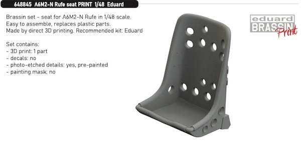 Nakajima A6M2-N Rufe Seat (Eduard) E648845