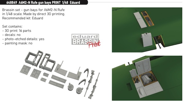 Nakajima A6M2-N Rufe Gun bays (Eduard)  E648849