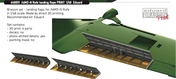 Nakajima A6M2-N Rufe Landing flaps (Eduard)  E648851