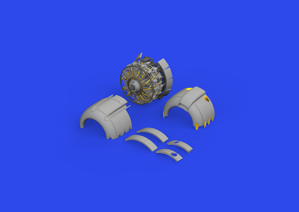 Nakajima A6M2-N Rufe Engine Complete (Eduard) E648852