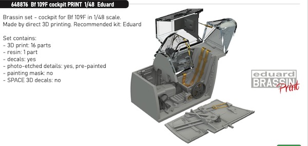 Messerschmitt BF109F Cockpit (Eduard) E648876