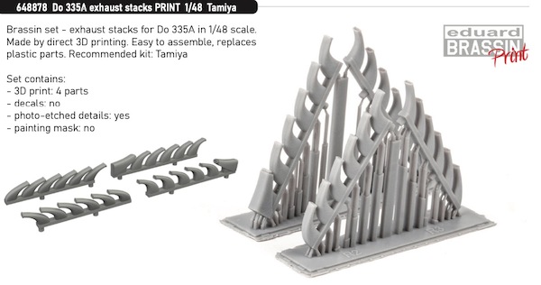 Dornier Do335A Exhaust stacks (Tamiya)  E648878