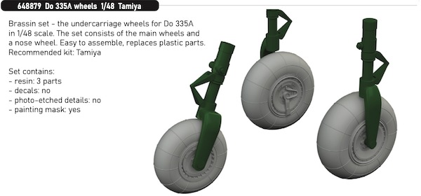 Dornier Do335A Wheels (Tamiya)  E648879