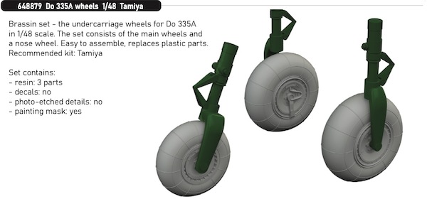 Dornier Do335A Wheels (Tamiya) E648879