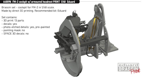 Grumman FM2 Wildcat Cockpit with Armoured Headrest (Eduard)  E648896