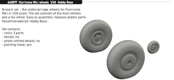 Hawker Hurricane MKI  Wheels (Hobby Boss)  E648897