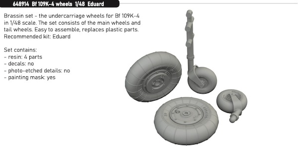 Messerschmitt Bf109K-4 wheels (Eduard)  E648914