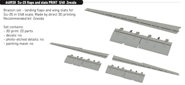 Sukhoi Su25 Frogfoot Flaps and slats (Zvezda)  E648928