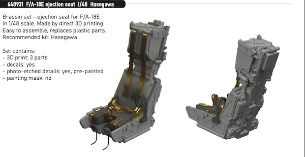 F/A18E Super Hornet Ejection seat (Hasegawa)  E648931