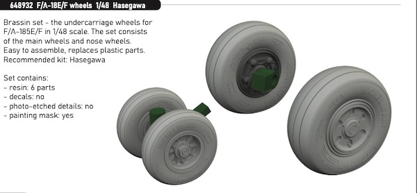 F/A18E/F Siper Hornet Wheels (Hasegawa) E648932