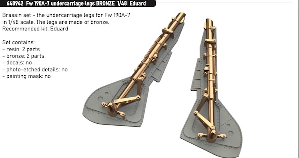 Focke Wulf FW190A-7 Undercarriage Legs - Bronze- (Eduard) E648942
