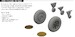 Grumman FM1 Wildcat Wheels (Eduard) E648944