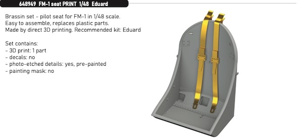Grumman FM1 Wildcat Seat (Eduard) E648949