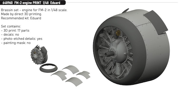 Grumman FM2 Wildcat Engine (Eduard) E648960