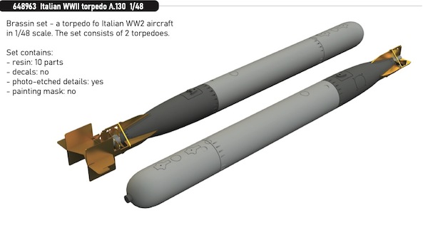 Italian WWII torpedo A.130 (For SM79 Sparviero ) E648963