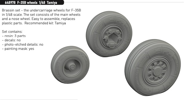 F35B Lightning II Wheels (Tamiya) E648978
