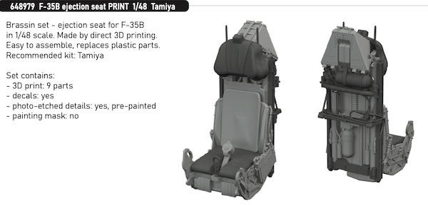 F35B Lightning II  Ejection Seat (Tamiya)  E648979