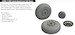 P51B/C Mustang Wheels - Diamond tread 1 - (Eduard) E648986