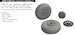 P51B/C Mustang Wheels - Diamond tread 1 - (Eduard) E648986