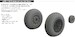 P51B/C Mustang Wheels - Oval tread - (Eduard) E648987