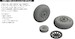 P51B/C Mustang Wheels - Cross tread - (Eduard) E648988