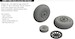 P51B/C Mustang Wheels - Cross tread - (Eduard) E648988