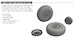 P51B/C Mustang Wheels - Block tread - (Eduard) E648989