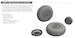 P51B/C Mustang Wheels - Block tread - (Eduard) E648989