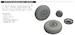 P51B/C Mustang Wheels - Block tread 2 - (Eduard) E648991