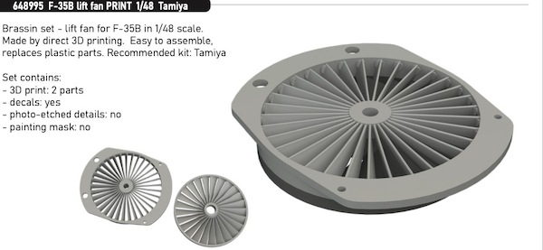 F35B Lightning II Engine lift fan (Tamiya) E648995