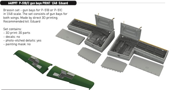 P51B/C Mustang Gun Bays (Eduard) E648997