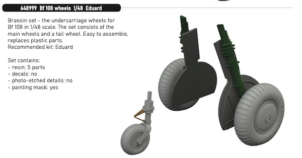 Messerschmitt BF108 Wheels (Eduard) E648999