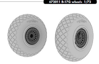 Boeing B17 wheels (Revell)  e672-011