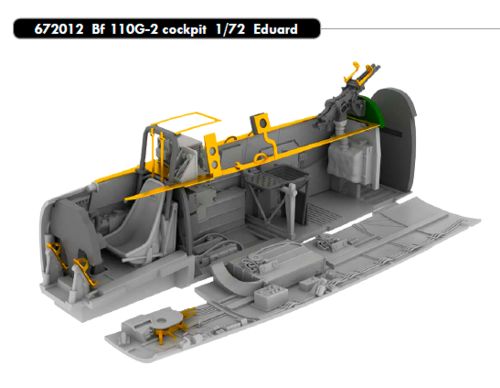 Messerschmitt BF110G-2 Cockpit (Eduard)  e672-012