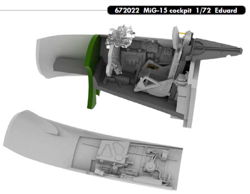 Mikoyan MiG15 Fagot Cockpit (Eduard) e672-022